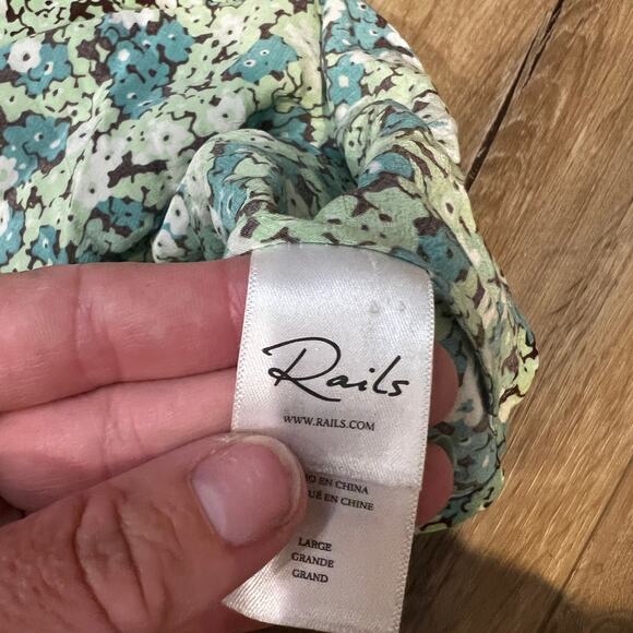 RAILS Women's Audrina Dress Size L In Emerald Bloom - Picture 9 of 10